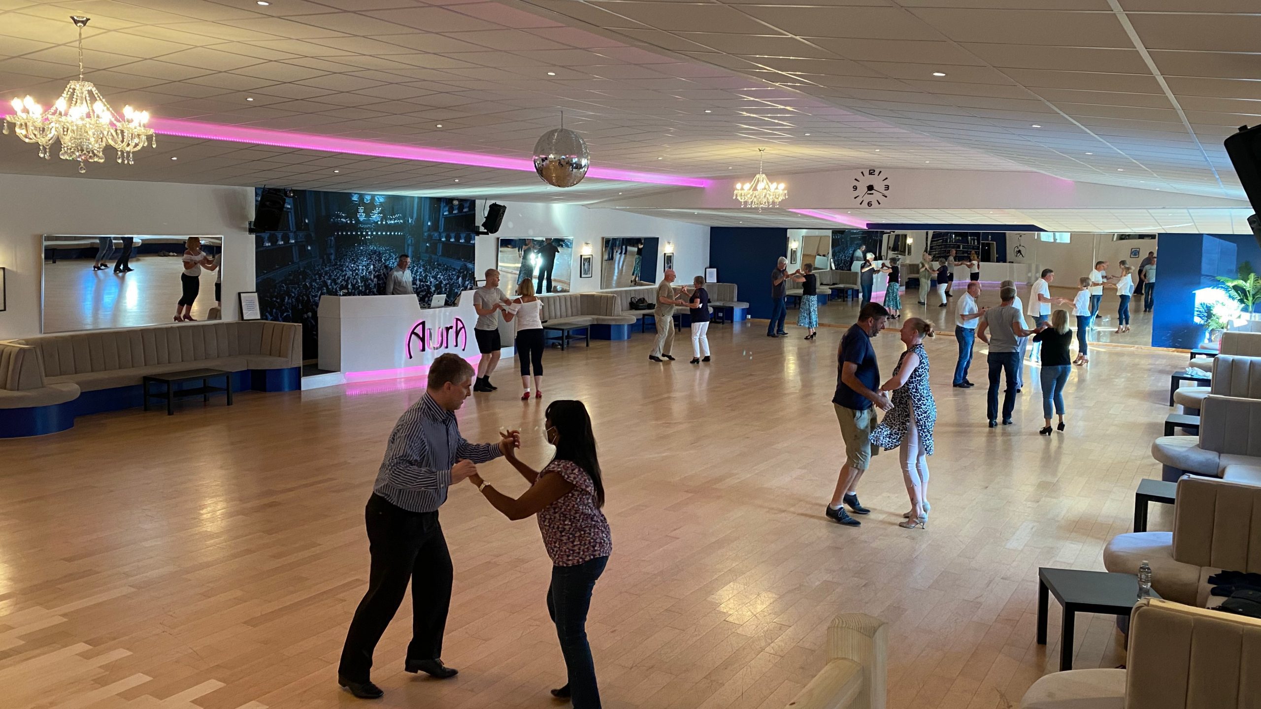 Couples dancing at AURA